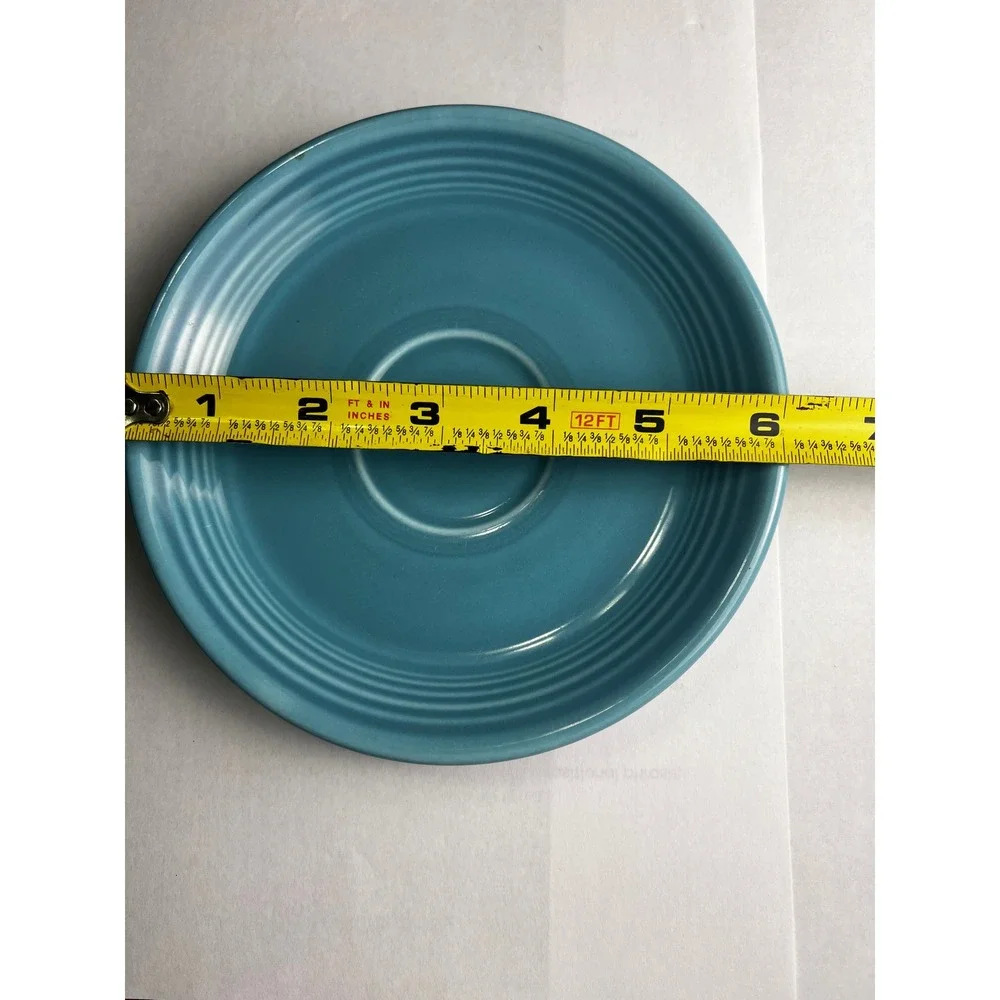 Fiesta Turquoise Saucer Plate‎ Genuine HLC USA Vintage